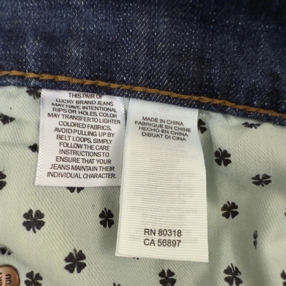 Lucky Brand‎ 221 Straight Leg Jeans Mens Size 38x30 Dark Wash Casual Denim - Picture 8 of 13